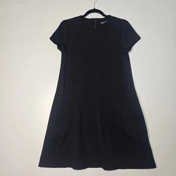 J. McLaughlin Women's Shift Dress Black Short Sleeve Size Small - Picture 2 of 14